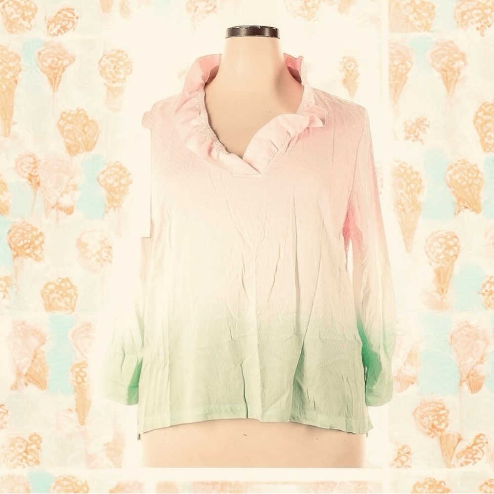 Crown & Ivy Ice Cream Color Blouse Size 3X - Picture 3 of 9